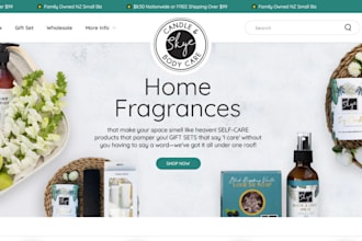 design candle website candle store candle shopify store spiritual website candle
