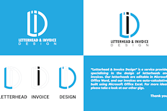 design minimalist logo for invoice or letterhead