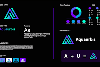 design brand identity with custom logo and brand guidelines