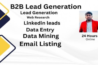 do b2b lead generation by linkedin web research of any industry