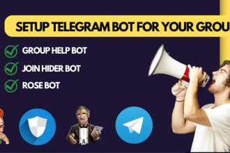 create and setup chatbot to manage your telegram group