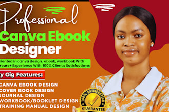 do canva ebook design, workbook or journal, kindle ebook formatting and layout