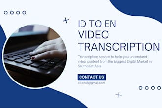 do transcription of indonesian videos to english