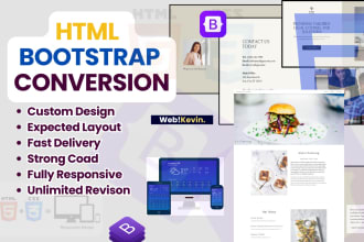 convert figma to html, xd to html, psd to html, responsive bootstrap css website
