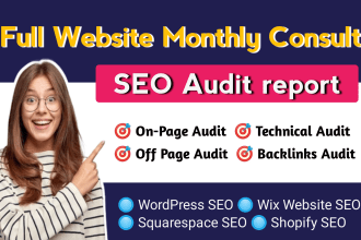 do website full SEO audit report with monthly consult and strategy