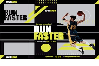 design sports, gym, fitness flyer, poster or banner for you