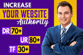 increase DR domain rating, trust flow, increase URL rating with SEO backlinks