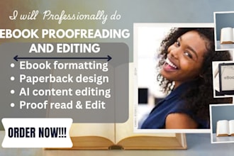 professionally proofread, edit your ebook, format manuscript for amazon kdp