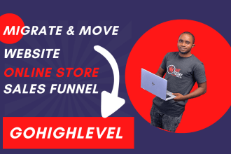 migrate and move ecommerce store, website to gohighlevel