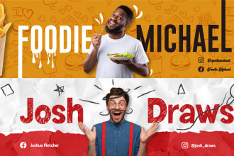 design eye catching youtube channel banner