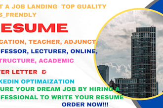 write the best resume possible for a professor, teacher