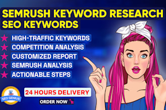 deliver semrush keyword research and long tail SEO kws within 24 hours