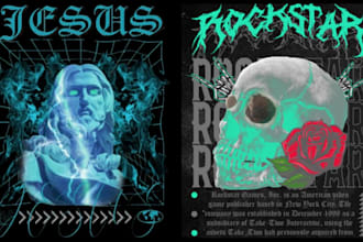 create custom graphic, streetwear t shirt design