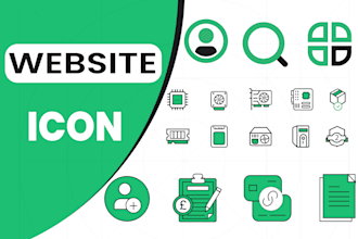 design custom icon pack for your website branding
