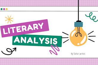 do literary analysis, and literary essay of english literature
