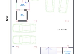 do architectural floor plan for residence  office and warehouse