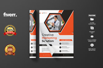 make awesome print ready business flyers and corporate flyers design