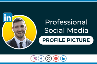 design profile picture for linkedin, facebook, instagram