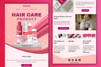 design professional mailchimp or klaviyo email template