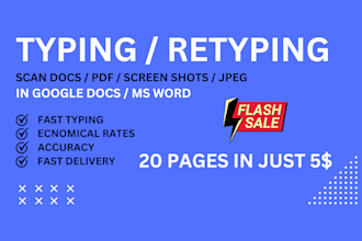 retype scanned documents, your typist