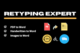 retype scanned documents, your typist