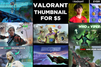 design eye catchy valorant thumbnail