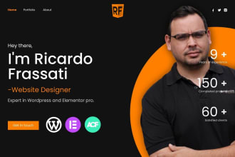 develop wordpress website or landing page in elementor
