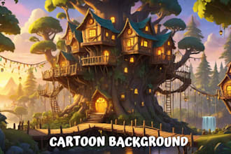 create ai cartoon backgrounds with photoshop editing