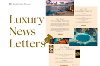 write newsletters for luxury brands in travel and events