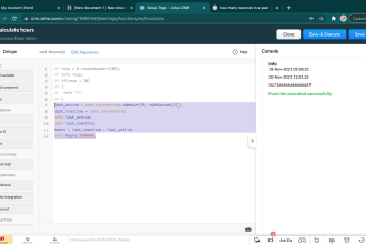 write deluge functions in zoho