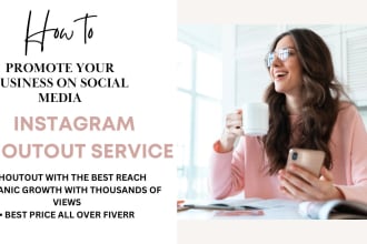do instagram shoutout promotion on my 165k account page