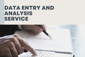 data entry and data analyses