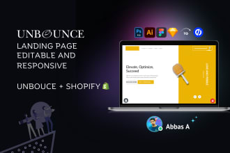 create a high converting unbounce landing page or a figma to unbounce