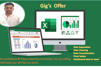 clean the data and present it in a dashboard view