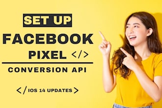 set up facebook pixel, events, and conversion API, ga4, for ecommerce tracking