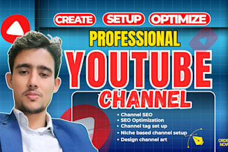 create youtube channel setup and optimize
