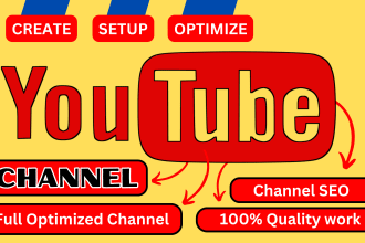 create youtube channel setup and optimize yt from scratch