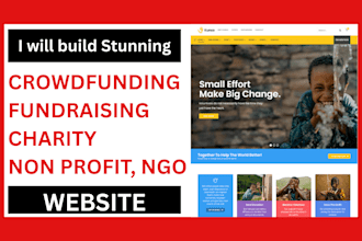 build crowdfunding website donation gofundme fundraising nonprofit ngo charity