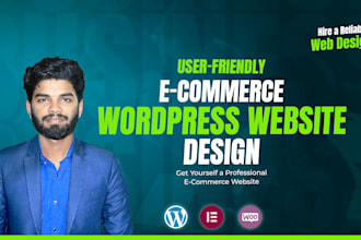 make a wordpress ecommerce website with woocommerce and elementor