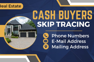 provide off market cash buyers and motivated seller leads list with skip tracing
