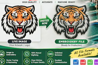 digitize image for embroidery into dst pes file