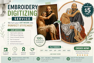 do professional embroidery logo digitizing in dst pes file in 2 hours