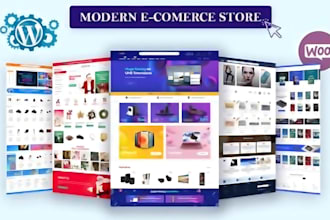 modern ecommerce website by wordpress woocommerce elementor