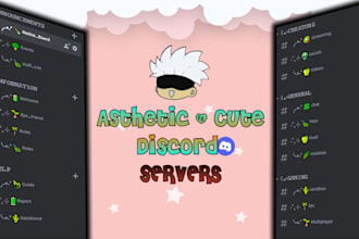 create cute and asthetic discord servers