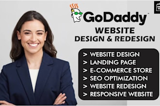 develop responsive godaddy website design, godaddy redesign, godaddy ecommerce