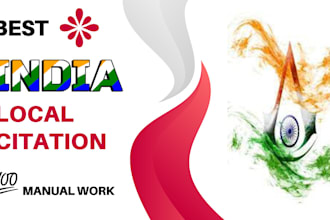 do best 300 india local citations manually for your business