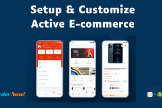 setup active ecommerce, martimonial cms, workdesk cms apps