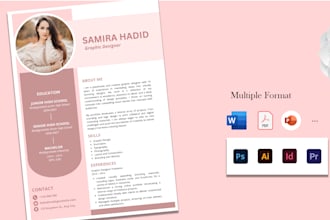 perform professional resume design and CV design