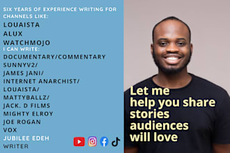write sunnyv2 louaista vox fern documentary youtube script writer scriptwriter