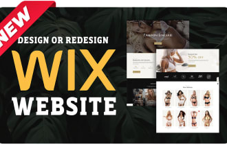 design or redesign wix ecommerce, online store, shop website